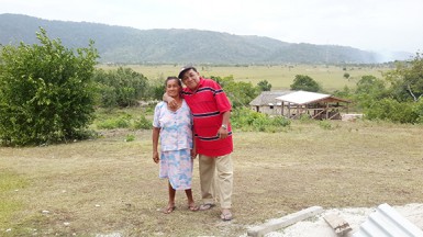 Toshao Mark George and his wife Norma