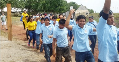 Students from the Bina Hill Institute having fun at the community’s Mash  Parade.