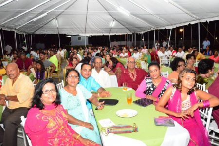 Guests at the chowtal samelaan yesterday at the Guyana International Conference Centre.