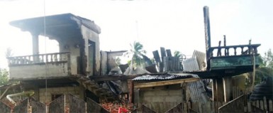 The gutted Hassans’ residence 