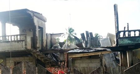The gutted Hassans’ residence
