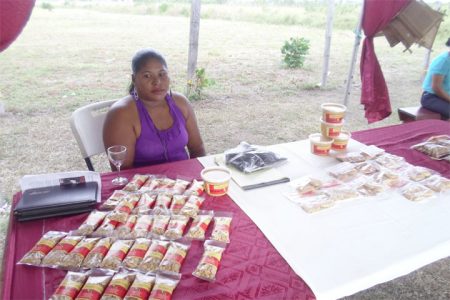 Sonia Sears with some of the peanuts products produced by the Aranaputa Processors Friendly Society recently.  