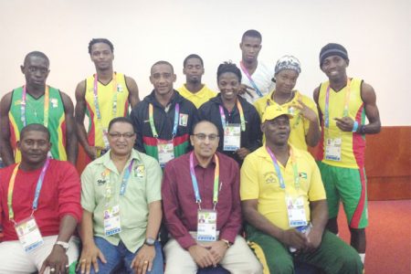  The Guyana contingent at the South American Games. (photo courtesy of Gokarn Ramdhani)