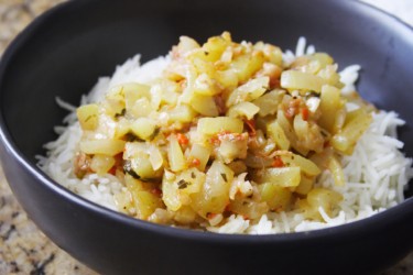 Vegan: Fried Squash with Rice (Photo by Cynthia Nelson) 