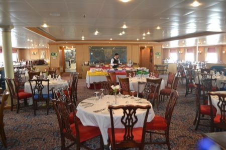 One of the dining areas aboard the MV Minerva (GINA photo)