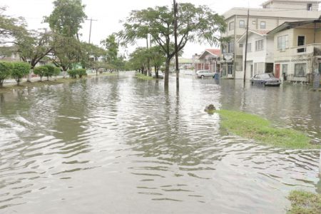Flooding on South Road on January 14, 2014 (SN file photo)