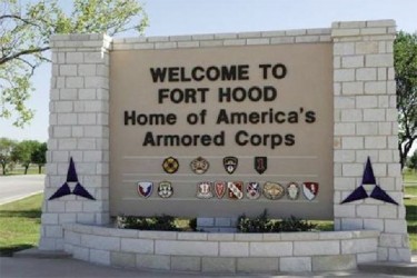 The main gate at the U.S. Army post at Fort Hood, Texas is pictured in this undated photograph, obtained on November 5, 2009. Credit: Reuters/III Corps Public Affairs/U.S. Army/Handout 