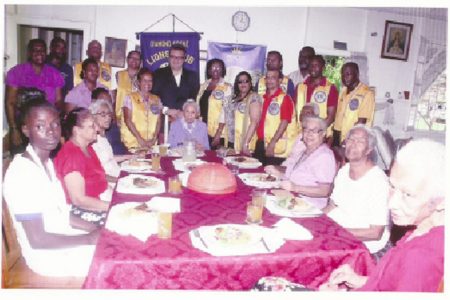 The Diamond/Grove Lions Club partnered with the Princess Hotel to participate in the Lions World Lunch Relay held on Friday. Club President Petal Ridley said the event, an initiative of the Lions Club International, was timely and served to remind the public to love and serve not only their immediate relatives but neighbours and friends as well. The group lauded the support it received from businesses, particularly the Princess Hotel which sponsored lunch for 25 residents of the Gentlewomen’s Home and prepared a 98th birthday surprise for resident Mrs Thompson. Matron of the home, Ms Cummings was heartened by the support of the group and expressed gratitude to the Lions and Princess Hotel General Manager Cuneyt Dalcan.  In picture: Mrs Thompson (seated centre) celebrates her 98th birthday flanked by her housemates, the Lions and Princess Hotel manager.
