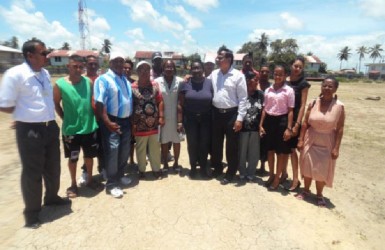 Berbice Regional Health Authority and Whim health and community officials at a recent health facility monitoring exercise 