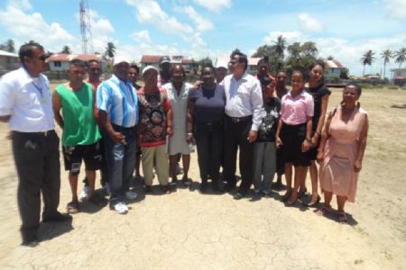 Berbice Regional Health Authority and Whim health and community officials at a recent health facility monitoring exercise 