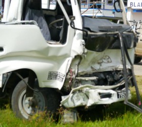 The Canter truck that was involved in the accident 