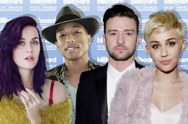 Katy Perry, Pharrell Williams, Justin Timberlake and Miley Cyrus