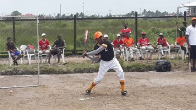 A future baseball star in action. 