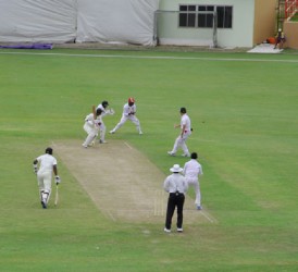 Leon Johnson cuts through the point area during his top score of 78 