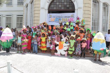 The students with their Easter-themed hats after the parade (Photo by Arian Browne)