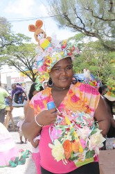 Arrianna Francois and her Easter-themed `Ribbon Riot’ (Photo by Arian Browne)