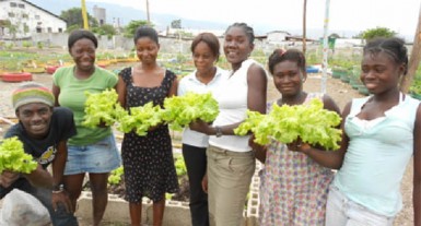 Haitian girls who benefited from Jacobs training