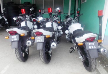 Some of the motorcycles purchased for the police