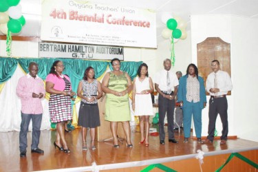 Teachers from across the country who were last evening honoured with tokens by the Guyana Teacher’s Union for their outstanding work. 