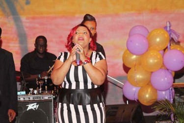 Gospel Artiste Renee Winter performing at the album launch. (Photo by James Gulliver) 