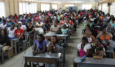 Parents at Rosignol Secondary School