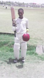 Joshua Persaud’s century was enough to take GNIC to the semi-finals of the GCA Brainstreet under-15 League. 