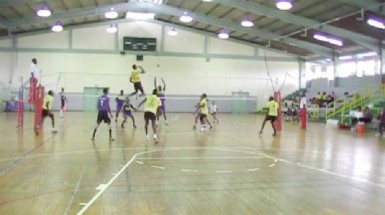 Action from this year’s Trinidad & Tobago Volleyball Federation (TTVF) Caribbean Club Championship held in Trinidad recently.
