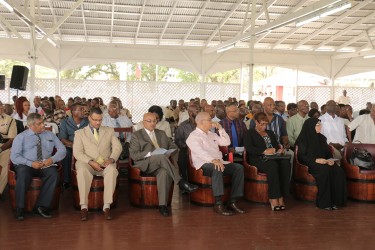 Part of the audience at the Police Officers Conference yesterday.
