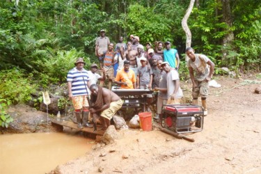 Gold miners at Quartz Hill