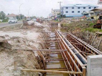 Work was underway when Stabroek News visited this site in Le Ressouvenir, East Coast Demerara (ECD) recently 