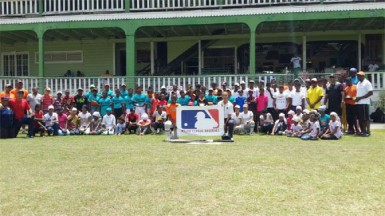 Participants of the Guyana Baseball League (GBL) Easter Camp held at the Georgetown Cricket Club (GCC) ground this past weekend.