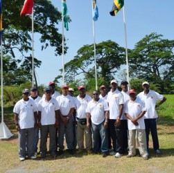 The Guyana rifleshooting team at yesterday’s opening ceremony.
