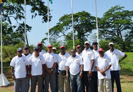 The Guyana rifleshooting team at yesterday’s opening ceremony.
