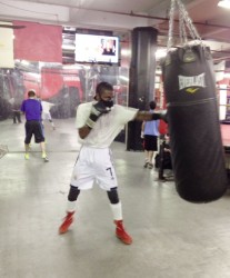 Clive Atwell in training at the Gleason’s Gym in Brooklyn, New York. 