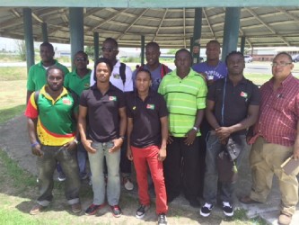 Part of the national rugby outfit posed for a Stabroek Sport photo prior to departure yesterday. 