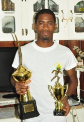 Cleveland Forde with trophies