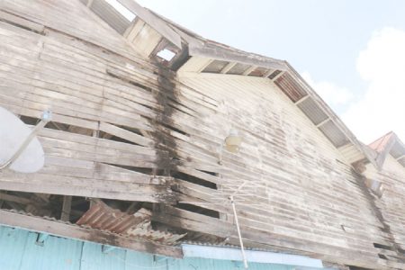 Part of the exterior of the Stabroek Market Wharf
