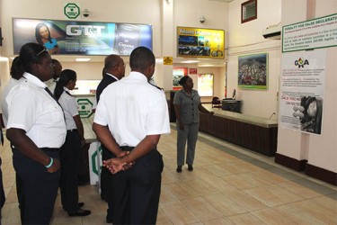 Officers being addressed during the PANGEA operation