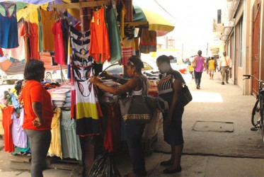 Nothing changing: Another trading day for the women vendors on Regent Street