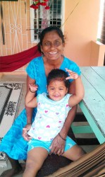 Helo Bissoon and her granddaughter