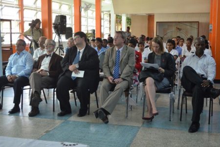 Members of the Diplomatic Corps (in front row) among those in attendance at the formal opening ceremony of the Independence Exhibition. (GINA photo)