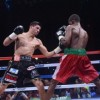 Atwell (right) during the fight (WBC photo)