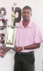 Khemraj Pooranmall after winning last year’s P&P 100 sqaures tournament.