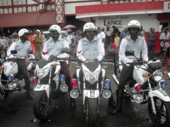 Some of the bikes issued to the traffic police