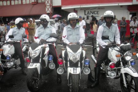 Some of the bikes issued to the traffic police