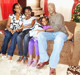 The Campbells: Wil Campbell with daughters Cherie and Chade and wife Donna.