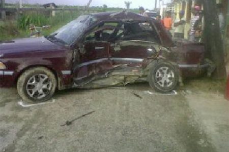 The car that the two injured persons were in
