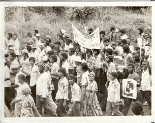 The funeral procession for Walter Rodney