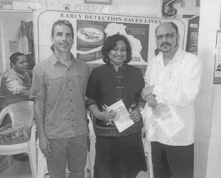 Launch of the VIA programme at GRPA Headquarters: (from left to right) Dr. John Varallo, GRPA Executive Director Patricia Sheerattan-Bisnauth & Minister of Health, Dr. Bheri Ramsaran. 