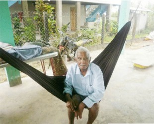 Basdeu Ramkisson in his hammock